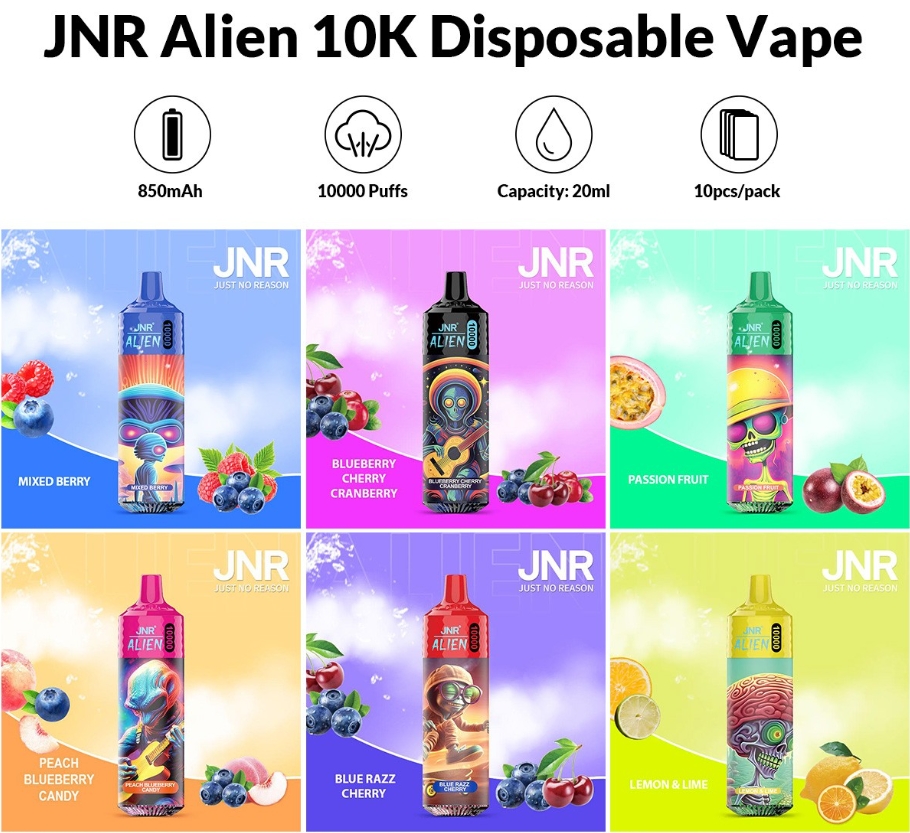 The Cosmic Chill: A Deep Dive into the JNR ALIEN 10000 Puffs Vape in Black Ice
