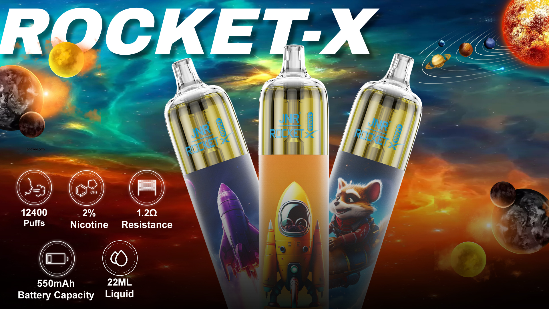 The Fizzy Phenomenon: Dissecting the JNR ROCKET-X 12400 Puffs - Fizzy Cherry Cola Experience