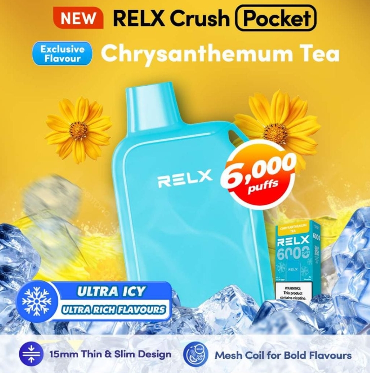 The RELX Crush Pocket 6000 Puffs: Where Chrysanthemum Tea Meets Effortless Aussie Vaping Bliss