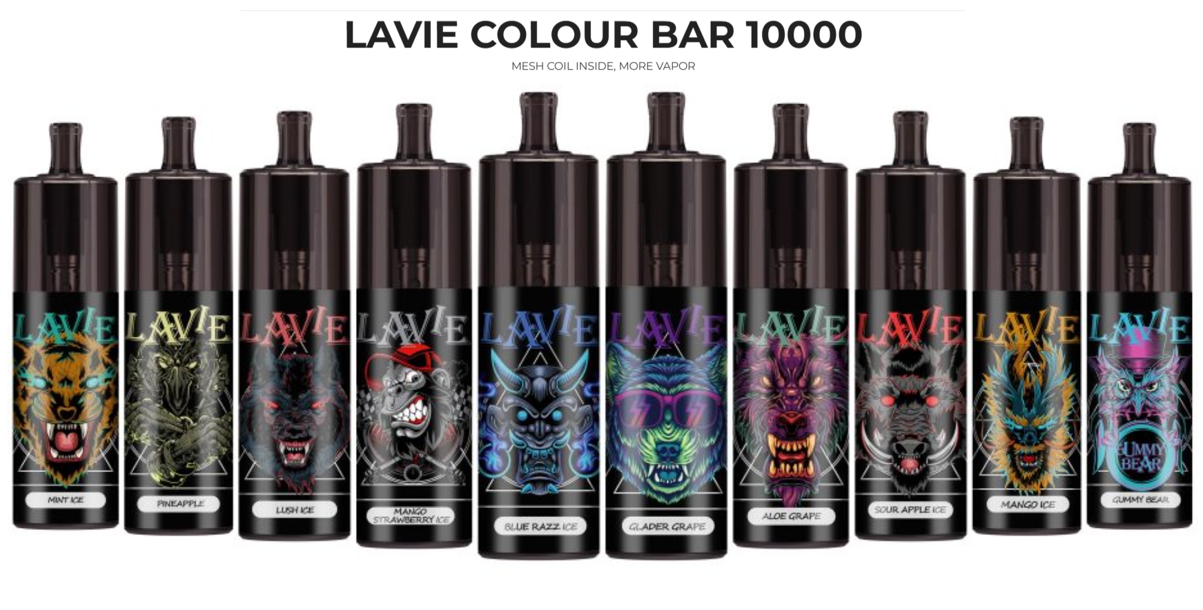 The Pineapple Paradise in Your Pocket: Living La Vida LAVIE COLOUR BAR 10000 Puffs