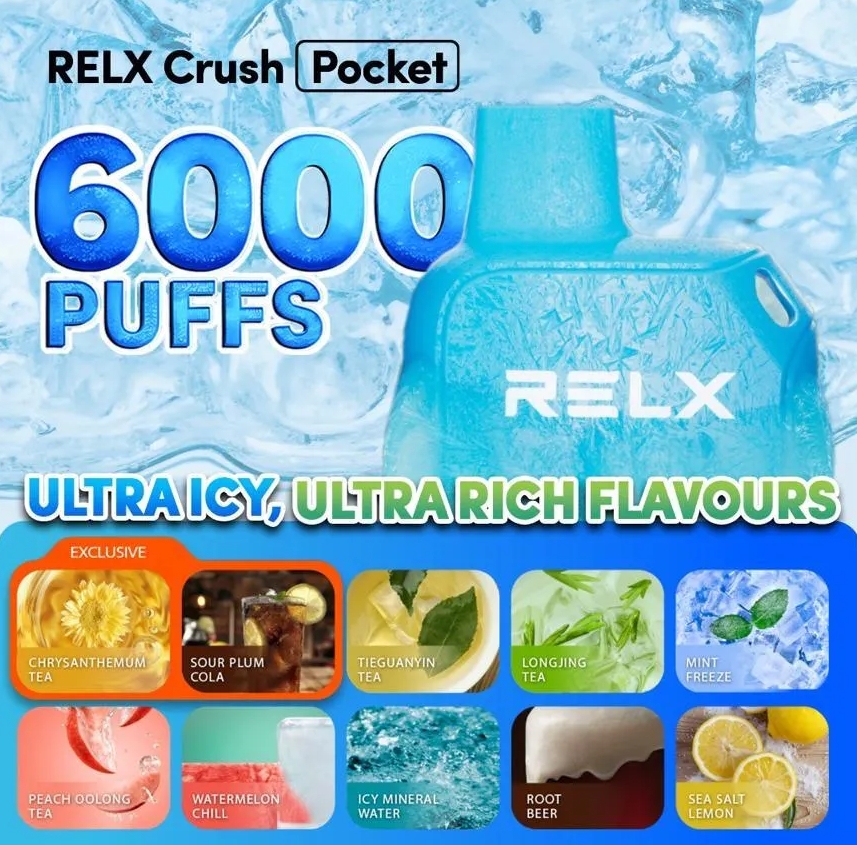 The RELX Crush Pocket 6000 Puffs: Where Chrysanthemum Tea Meets Effortless Aussie Vaping Bliss