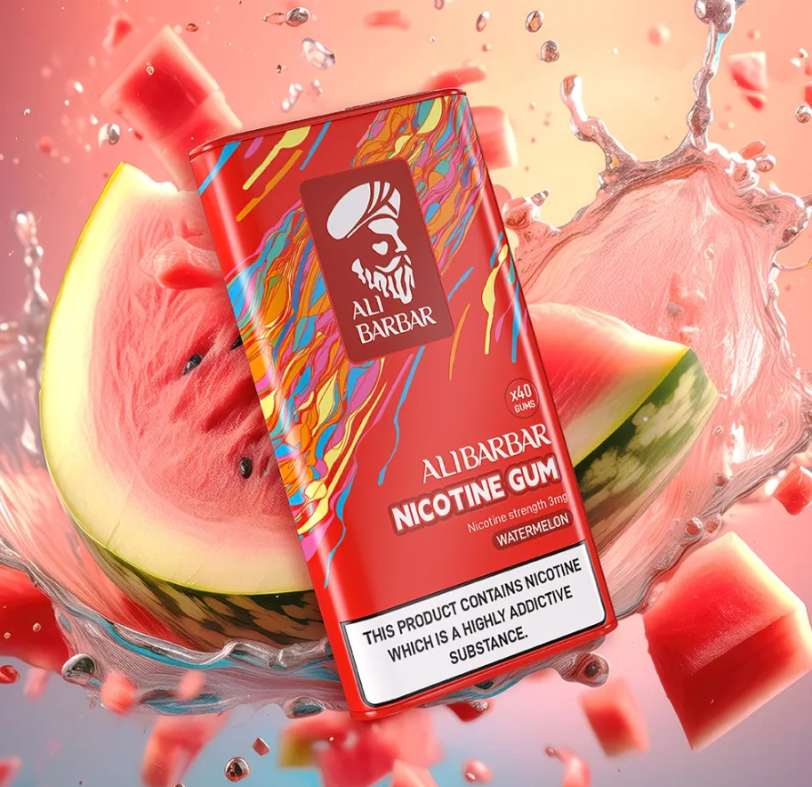 Alibarbar Nicotine Gum - Watermelon: Your Crisp, Refreshing Path to Freedom Down Under