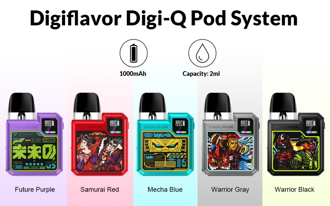 Digiflavor Digi-Q Pod Kit Vape: The Warrior Gray Companion for the Modern Australian Vaper